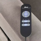 HOMES: Poltrona reclinabile Nightfall Flannelette con alzapersona, riscaldamento e massaggio grigia