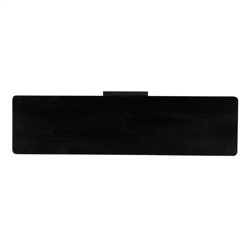 Consolle nera con cassetto, 48W x 12.5D x 33H, impiallacciatura di rovere e legno di gomma