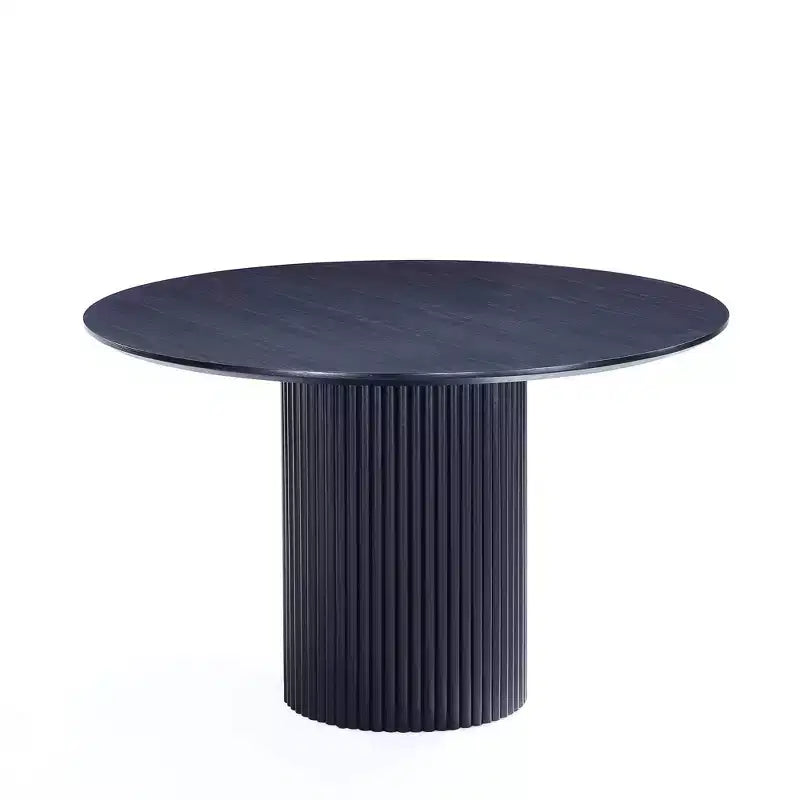 Set da pranzo rotondo da 7 pezzi, tavolo in legno di frassino da 150 cm e 6 sedie a poltroncina imbottite, 6 posti