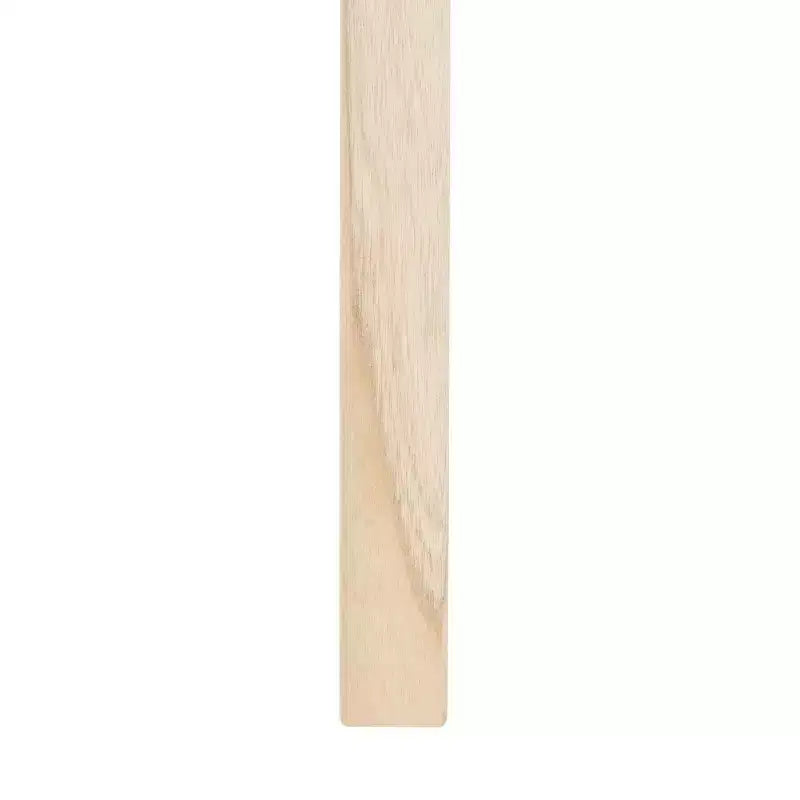 Sgabello da banco senza schienale, sedile in pelle intrecciata e struttura in legno, 47 cm L, capacità 125 kg