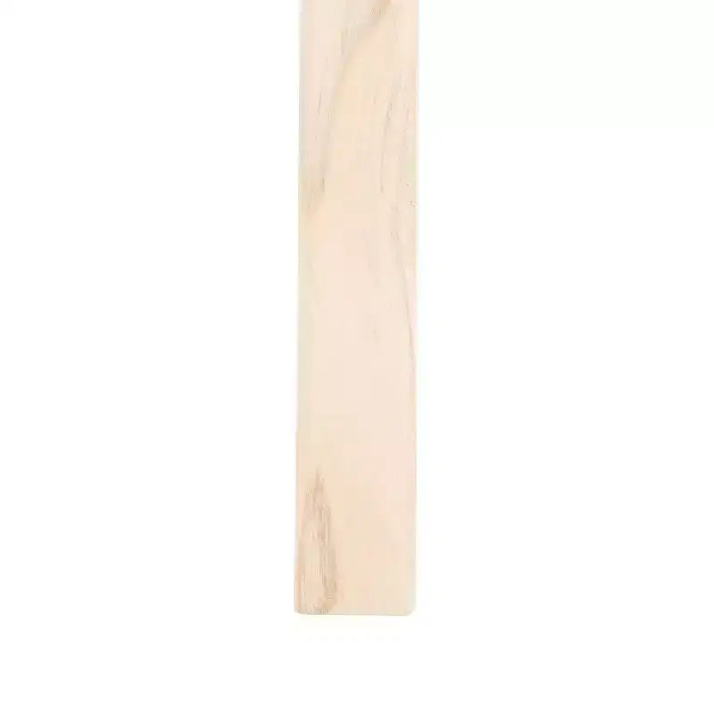 Sgabello da banco senza schienale, sedile in pelle intrecciata e struttura in legno, 47 cm L, capacità 125 kg