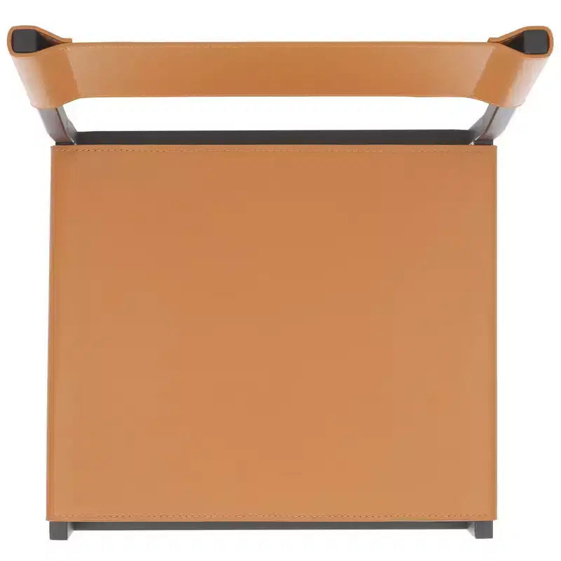 Sgabello da bar, pelle e struttura in ferro, schienale medio, senza braccioli, altezza seduta 76 cm, 113 kg