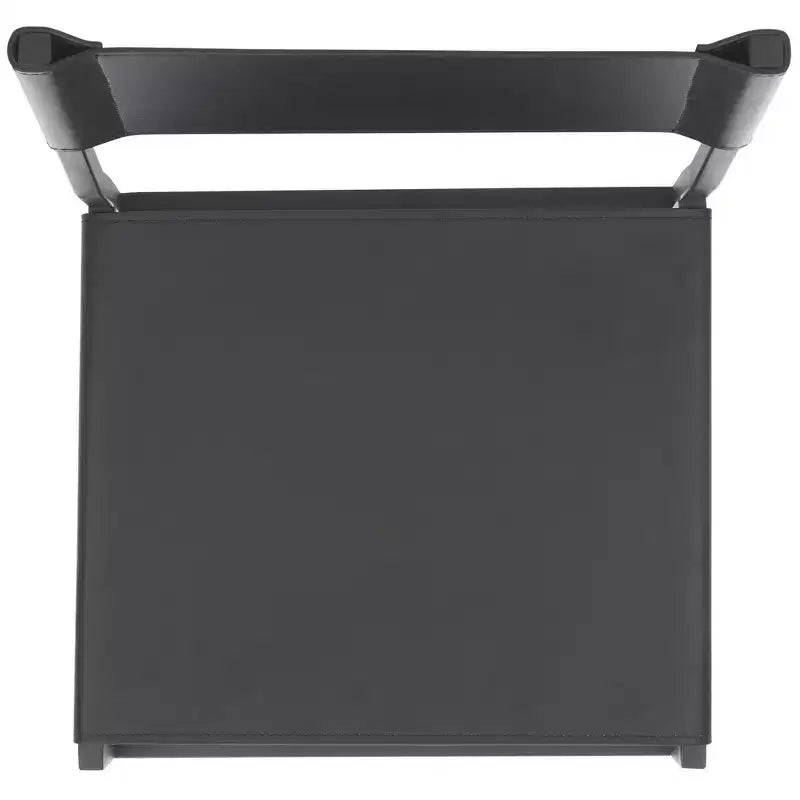Sgabello da bar, pelle e struttura in ferro, schienale medio, senza braccioli, altezza seduta 76 cm, 113 kg