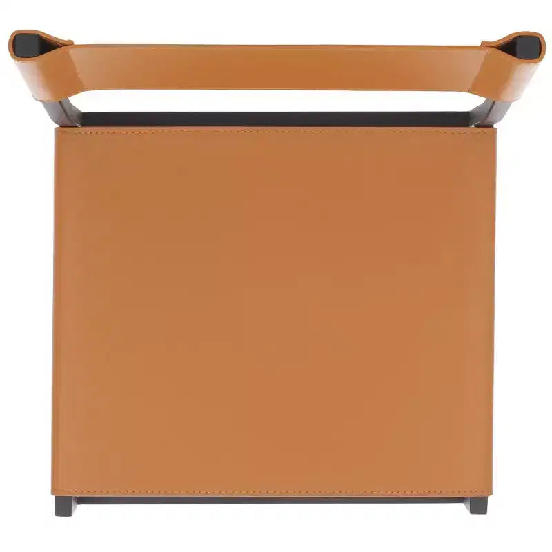 Sgabello da bancone, pelle e struttura in ferro, schienale medio, senza braccioli, altezza seduta 66 cm, 113 kg
