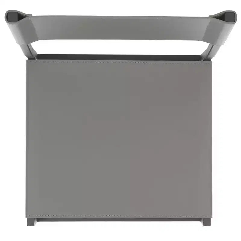 Sgabello da bancone, pelle e struttura in ferro, schienale medio, senza braccioli, altezza seduta 66 cm, 113 kg