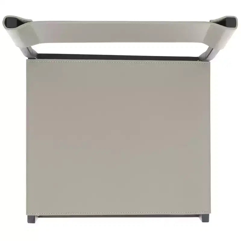 Sgabello da bancone, pelle e struttura in ferro, schienale medio, senza braccioli, altezza seduta 66 cm, 113 kg
