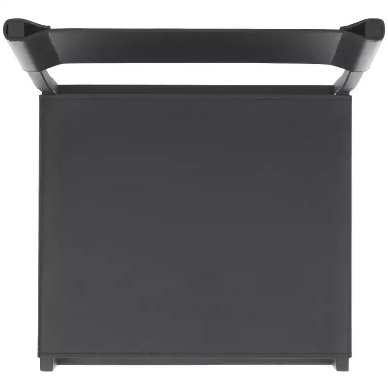Sgabello da bancone, pelle e struttura in ferro, schienale medio, senza braccioli, altezza seduta 66 cm, 113 kg