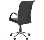 Sedia Girevole da Scrivania, Pelle PU, Altezza Regolabile, Oscillante e Bloccabile, 125 kg