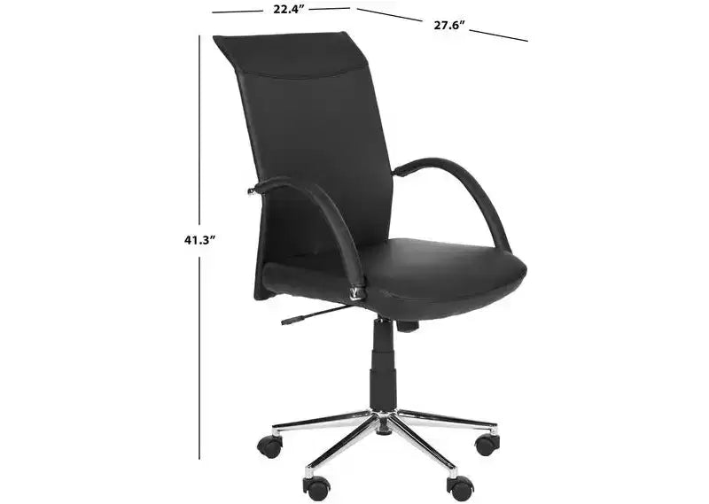 Sedia Girevole da Scrivania, Pelle PU, Altezza Regolabile, Oscillante e Bloccabile, 125 kg