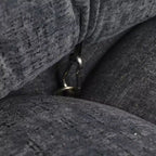 Poltrona Moderna con Cuscini Rimovibili e Rotelle, Struttura in Acciaio, Poliestere, 96 cm L