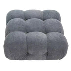 Poltrona Moderna con Cuscini Rimovibili e Rotelle, Struttura in Acciaio, Poliestere, 96 cm L