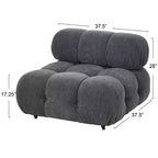 Poltrona Moderna con Cuscini Rimovibili e Rotelle, Struttura in Acciaio, Poliestere, 96 cm L