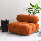 Poltrona Moderna con Cuscini Rimovibili e Rotelle, Struttura in Acciaio, Poliestere, 96 cm L