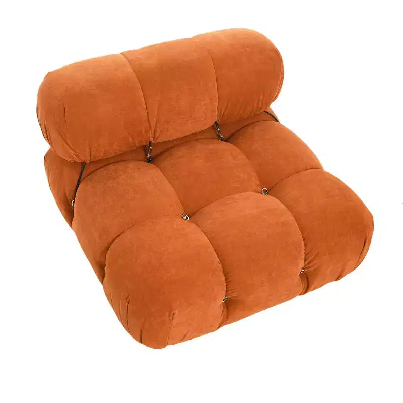 Poltrona Moderna con Cuscini Rimovibili e Rotelle, Struttura in Acciaio, Poliestere, 96 cm L