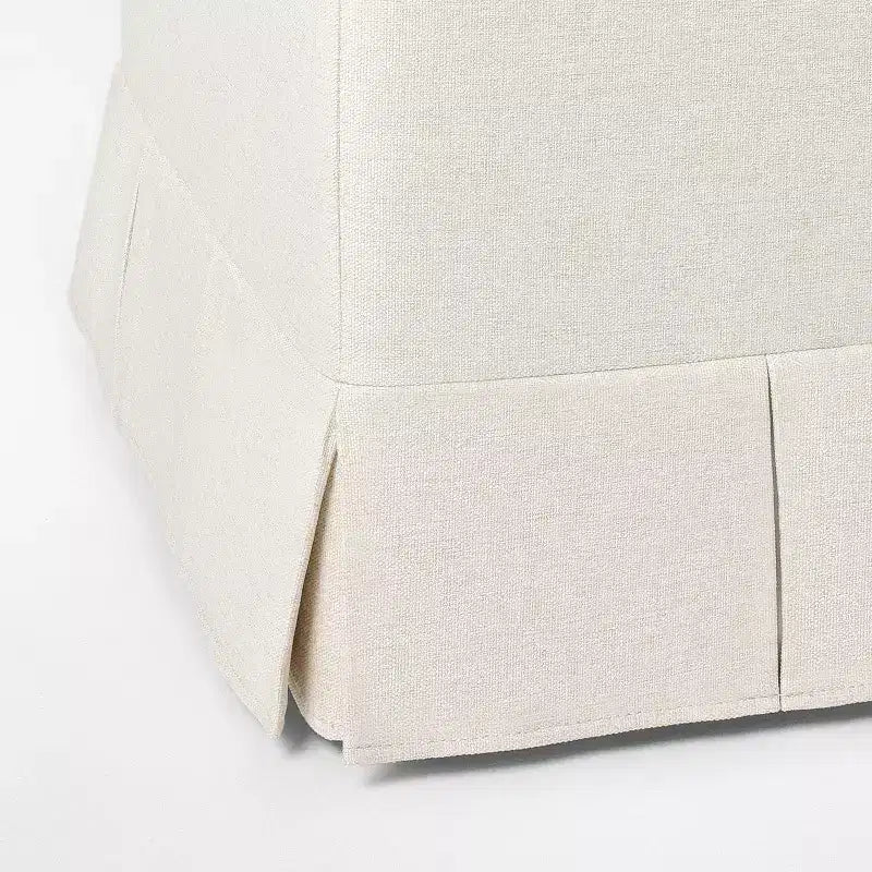 Pouf contenitore plissettato, poliestere, struttura in compensato, 68 cm L x 50,5 cm P x 47 cm H