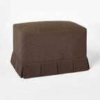 Pouf contenitore plissettato, poliestere, struttura in compensato, 68 cm L x 50,5 cm P x 47 cm H