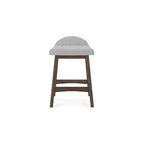 Sgabelli da Bar Imbottiti Altezza Bancone, Poliestere Grigio Chiaro, Set da 2, Seduta da 61,6 cm