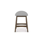 Sgabelli da Bar Imbottiti Altezza Bancone, Poliestere Grigio Chiaro, Set da 2, Seduta da 61,6 cm