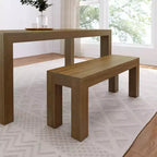 Plank+Beam Modern Dining Bench, Solid Wood Bench for Dining Table, 49