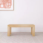 Panca moderna Plank+Beam, panca in legno massello per tavolo da pranzo, 49