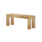 Panca moderna Plank+Beam, panca in legno massello per tavolo da pranzo, 49