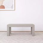 Panca moderna Plank+Beam, panca in legno massello per tavolo da pranzo, 49