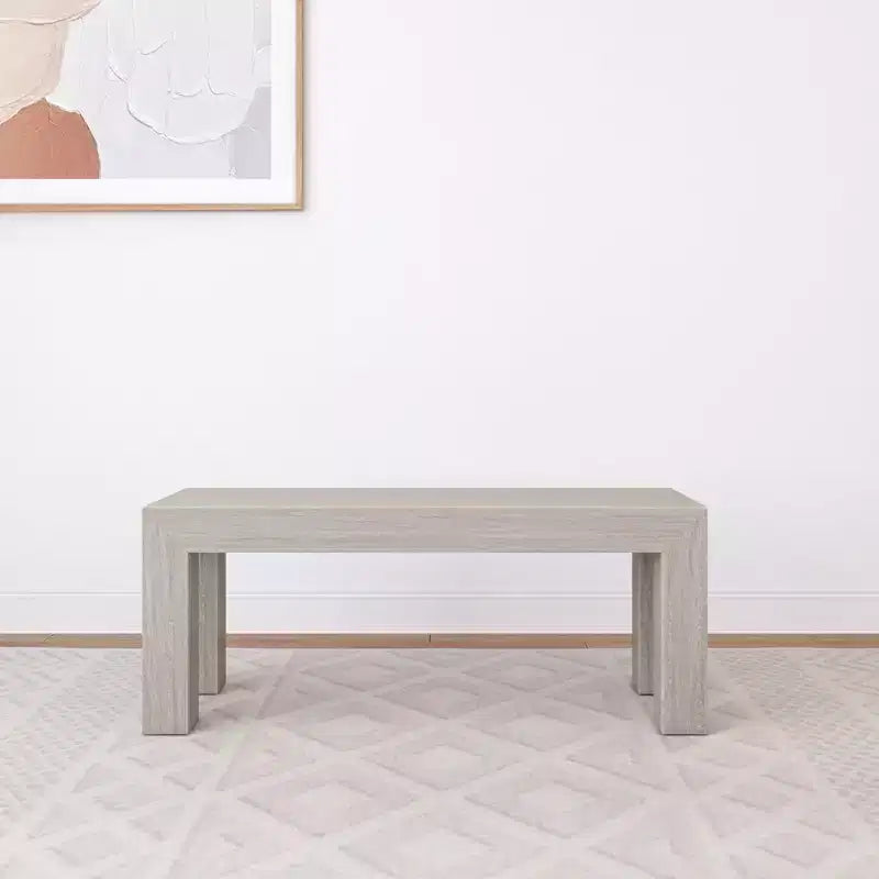 Panca moderna Plank+Beam, panca in legno massello per tavolo da pranzo, 49