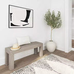 Panca moderna Plank+Beam, panca in legno massello per tavolo da pranzo, 49
