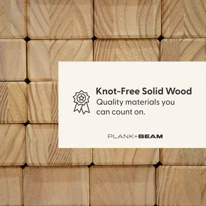Panca moderna Plank+Beam, panca in legno massello per tavolo da pranzo, 49