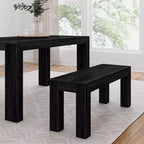 Panca moderna Plank+Beam, panca in legno massello per tavolo da pranzo, 49