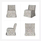 Set di 2 sedie slipper imbottite, sfoderabili e lavabili, gambe in legno di gomma, 113 kg