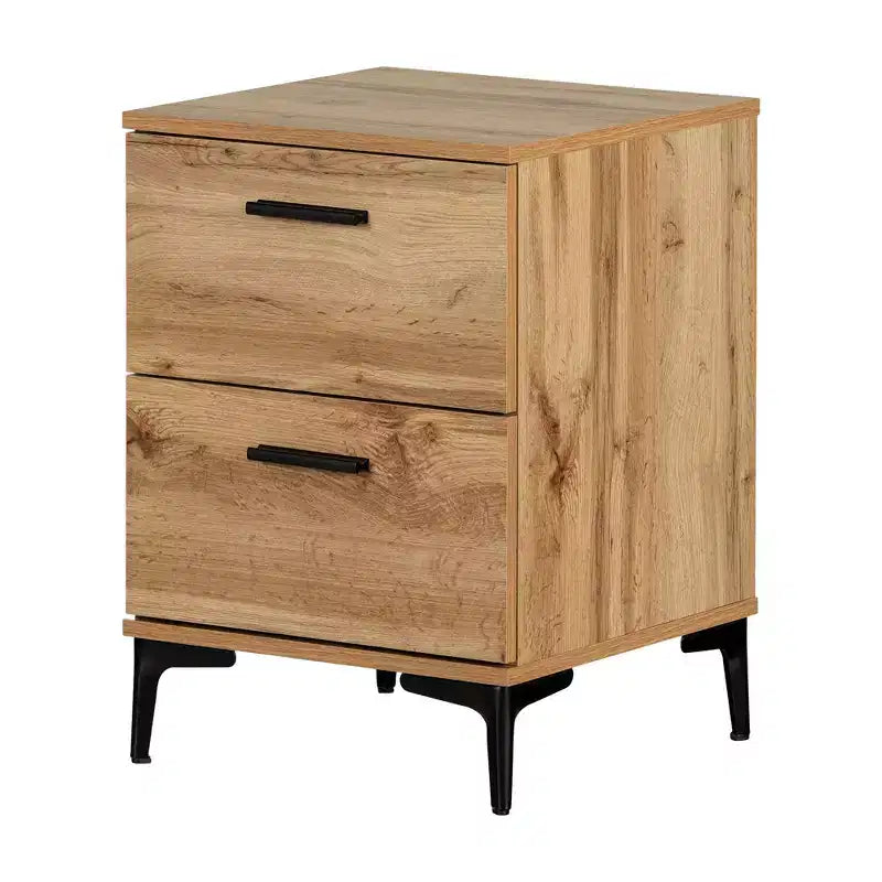 Tavolino moderno da divano con 2 cassetti, marrone, 42.5cm L x 43cm P x 59.5cm H