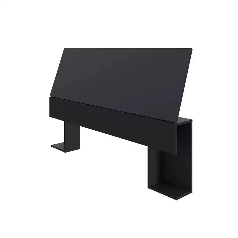 Testata con contenitore Queen con ripiani integrati, composito di legno, 61"L x 29,75"A
