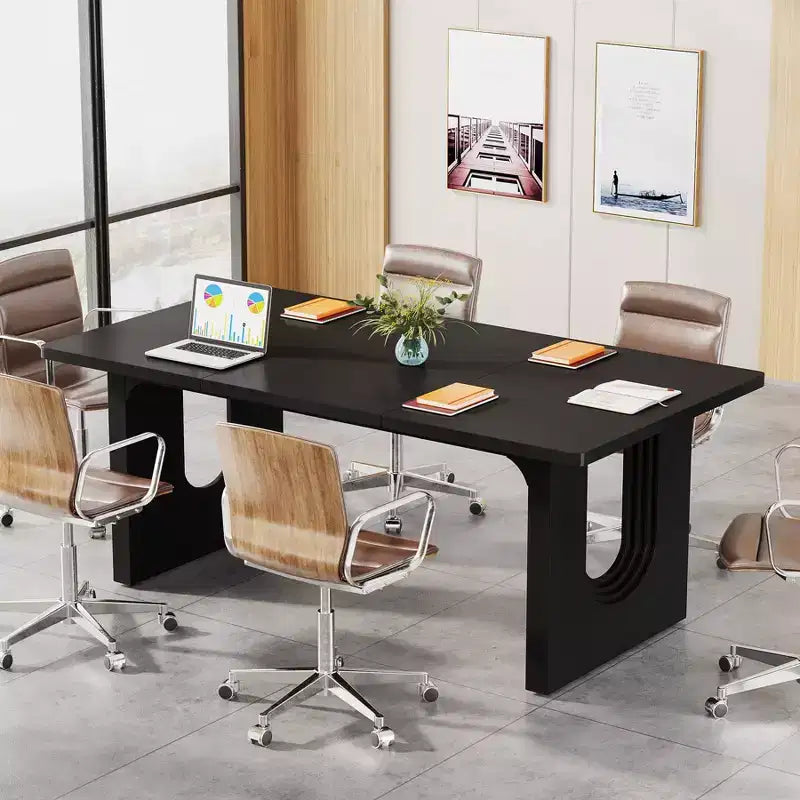 Scrivania direzionale moderna grande da 180 cm, superficie e telaio in MDF, design dalle linee pulite