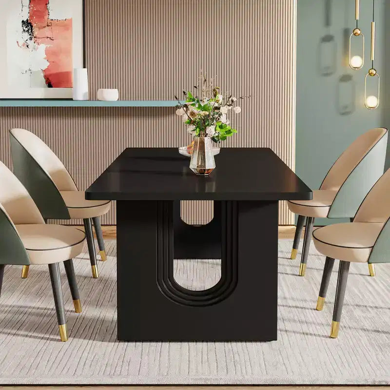 Scrivania direzionale moderna grande da 180 cm, superficie e telaio in MDF, design dalle linee pulite