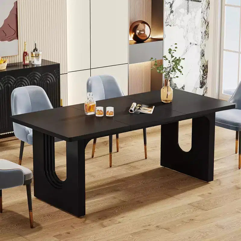 Scrivania direzionale moderna grande da 180 cm, superficie e telaio in MDF, design dalle linee pulite