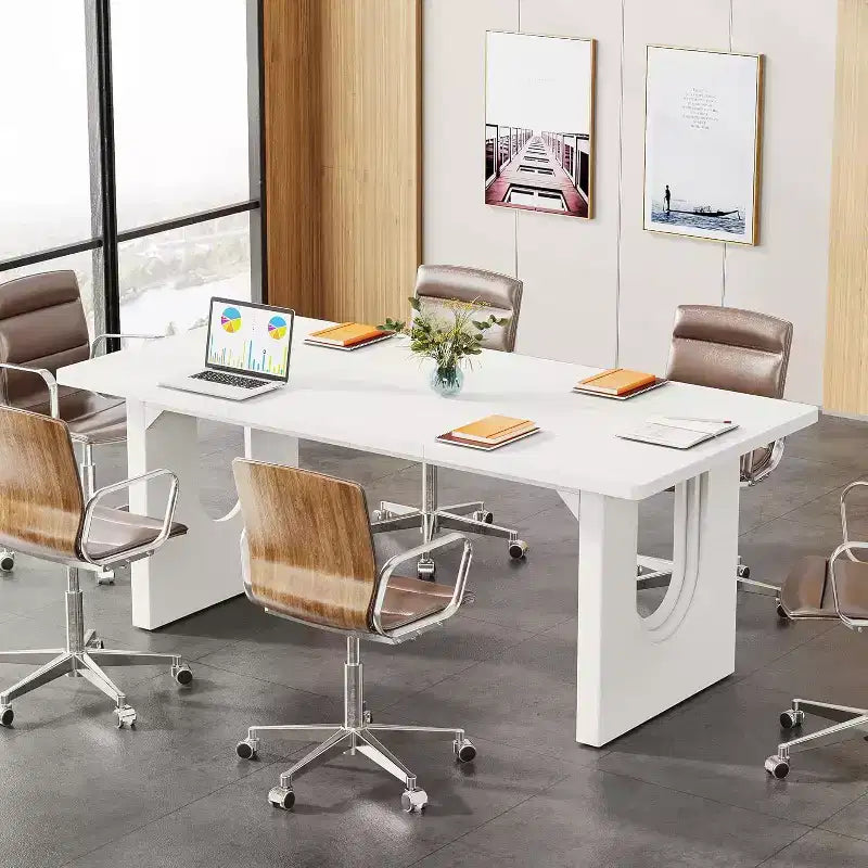 Scrivania direzionale moderna grande da 180 cm, superficie e telaio in MDF, design dalle linee pulite