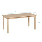 Tavolo rettangolare in legno per bambini, 122 cm L x 61 cm P x 58 cm H, Età 4+, Certificazione GREENGUARD Gold