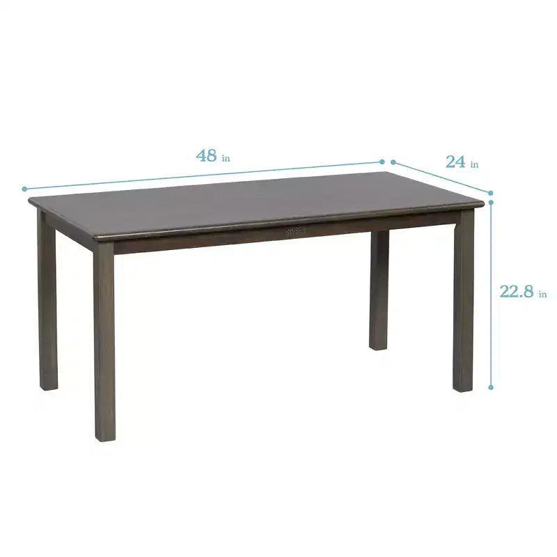 Tavolo rettangolare in legno per bambini, 122 cm L x 61 cm P x 58 cm H, Età 4+, Certificazione GREENGUARD Gold