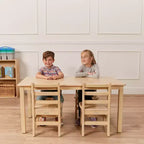 Tavolo rettangolare in legno per bambini, 122 cm L x 61 cm P x 58 cm H, Età 4+, Certificazione GREENGUARD Gold