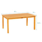 Tavolo rettangolare in legno per bambini, 122 cm L x 61 cm P x 58 cm H, Età 4+, Certificazione GREENGUARD Gold