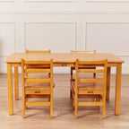 Tavolo rettangolare in legno per bambini, 122 cm L x 61 cm P x 58 cm H, Età 4+, Certificazione GREENGUARD Gold