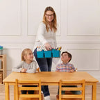 Tavolo rettangolare in legno per bambini, 122 cm L x 61 cm P x 58 cm H, Età 4+, Certificazione GREENGUARD Gold