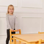 Tavolo rettangolare in legno per bambini, 122 cm L x 61 cm P x 58 cm H, Età 4+, Certificazione GREENGUARD Gold