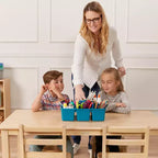 Tavolo rettangolare in legno per bambini, 122 cm L x 61 cm P x 58 cm H, Età 4+, Certificazione GREENGUARD Gold