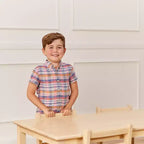 Tavolo rettangolare in legno per bambini, 122 cm L x 61 cm P x 58 cm H, Età 4+, Certificazione GREENGUARD Gold