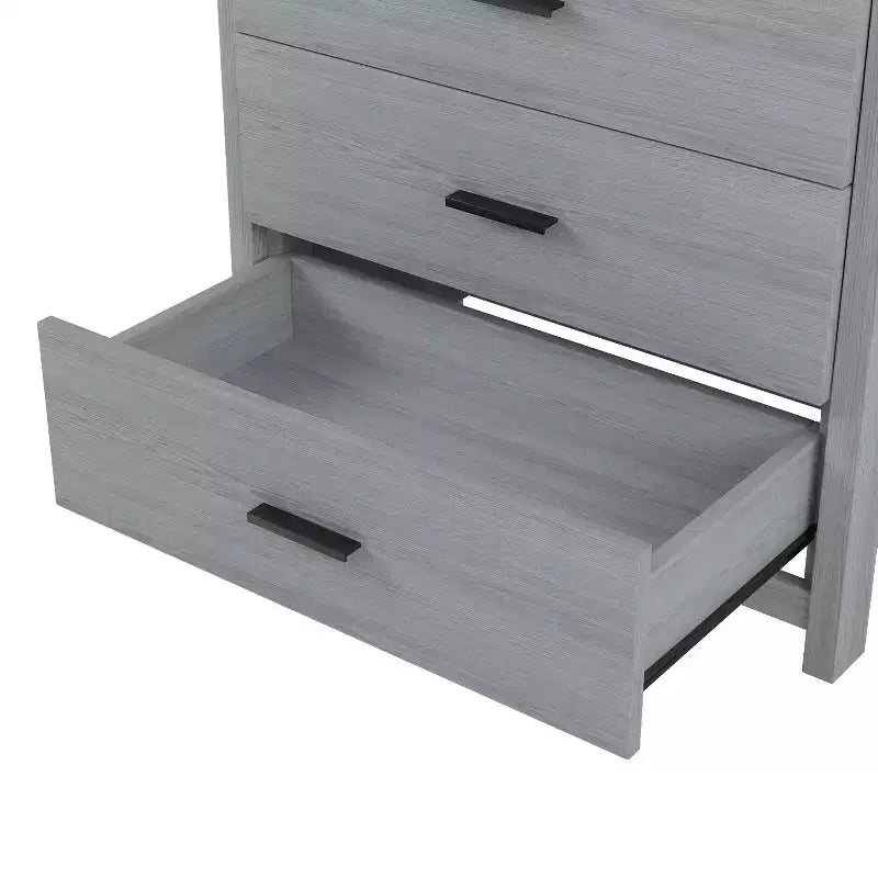 Set camera da letto Queen 4 pezzi: letto a piattaforma, 2 comodini e cassettiera, legno vintage, 300 kg