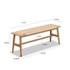 Panca in tela tessuta a mano e legno massello di rovere, 80 cm L x 30 cm P x 40,6 cm H, 136 kg