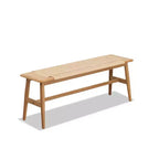 Panca in tela tessuta a mano e legno massello di rovere, 80 cm L x 30 cm P x 40,6 cm H, 136 kg