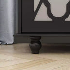 Credenza a specchio da 55", 3 cassetti, 4 ante e 6 ripiani